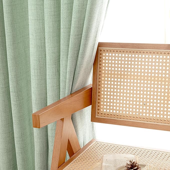 YoungsTex Sage Green Curtains 80 Inch Length - Image 5