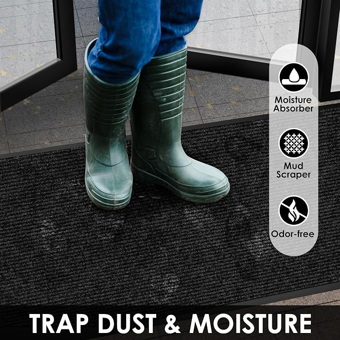 4′ x 24′ Front Door Mat Indoor Outdoor Entrance, Commercial Floor Mat Heavy - Image 5