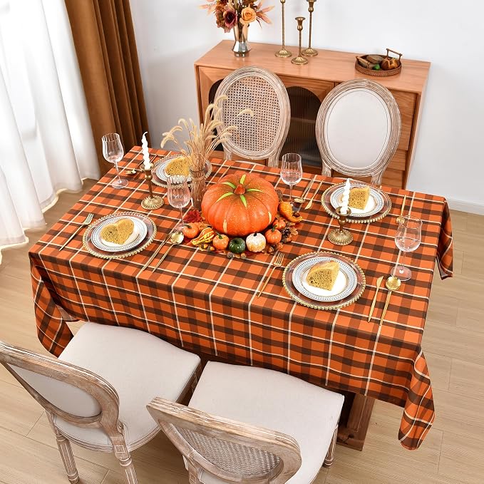 Waterproof Plaid Tablecloth Fabric - Image 7