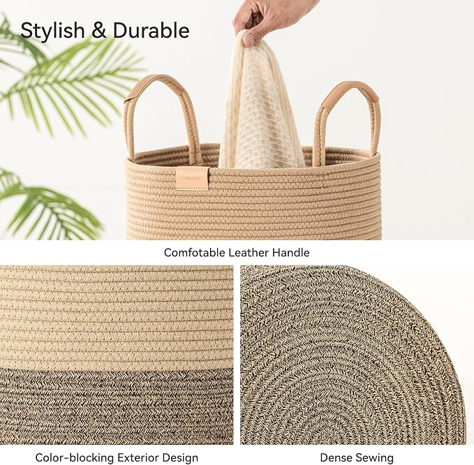 95L Striped Laundry Hamper - Image 6