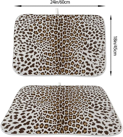 Brown Leopard Print Drying Mat 18x24 Inches - Image 2