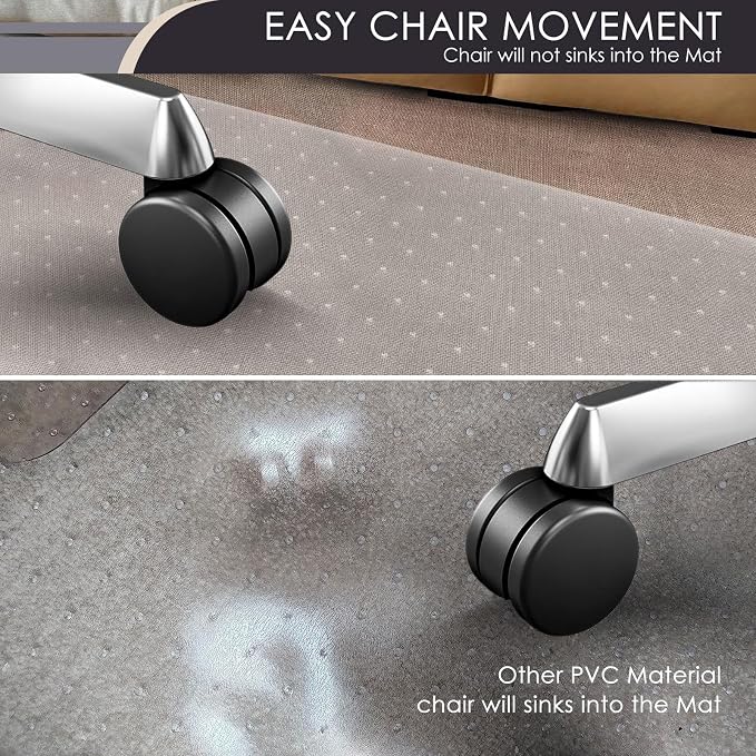 Kuyal Office Chair Mat for Carpet, 2 Pack 36x48 Clear Heavy Duty Computer Chair - Image 3
