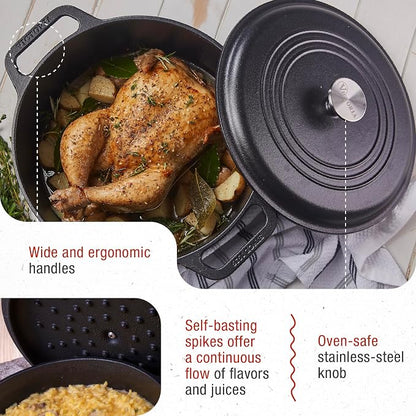Victoria 6-Quart Cast Iron Dutch Oven - Image 4