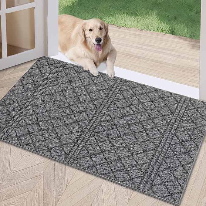 REFETONE Indoor Doormat, Front Back Door Mat 20"x32" Absorbent Rubber Backing by Refetone