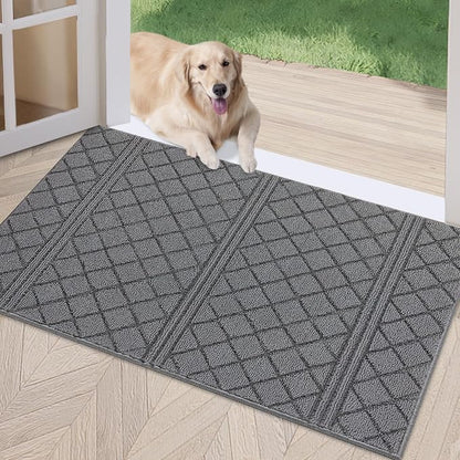 REFETONE Indoor Doormat, Front Back Door Mat 20"x32" Absorbent Rubber Backing by Refetone