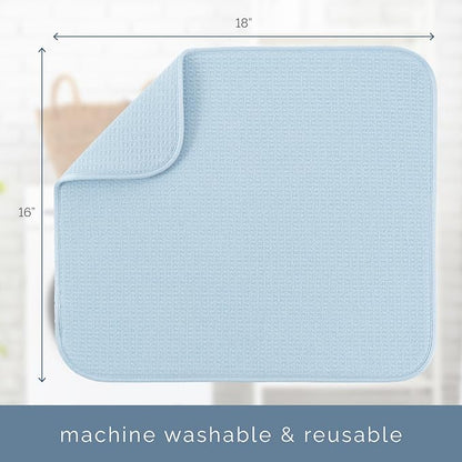 S&T INC. Dish Drying Mat, 16” x 18”, Absorbent Microfiber Kitchen Counter Mat - Image 6