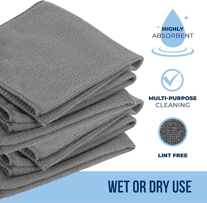 GREEN LIFESTYLE Chamois Cloth, Microfiber Cleaning Cloth 750 Pack, Borderless - Image 2
