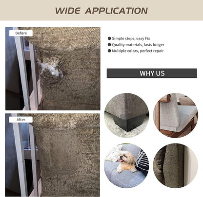 Coarse Linen Repair Patches, Self-Adhesive Linen Fabric Patches, 8X11 inch - Image 6