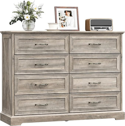 8 Drawer Dresser for Bedroom, Rustic Farmhouse Dresser - Image 8