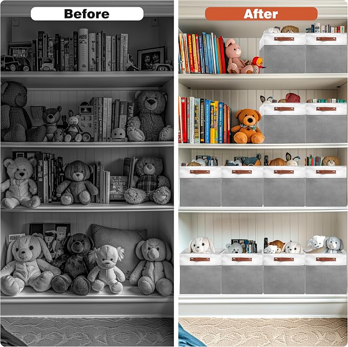 12in Open Fabric Storage Basket - Image 4