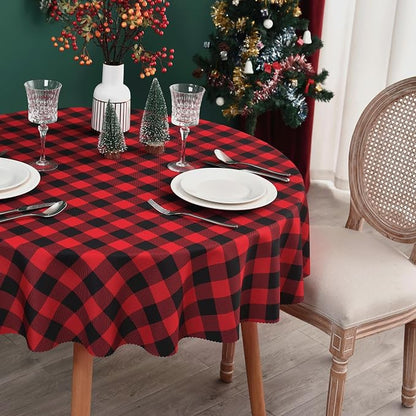 Waterproof Plaid Tablecloth Fabric - Image 8