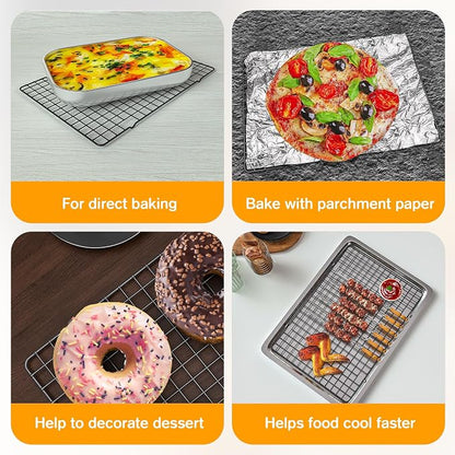 2PCS Cooling Racks for Cooking and Baking -11.65''x16.85''Heavy Duty Stainless - Image 4
