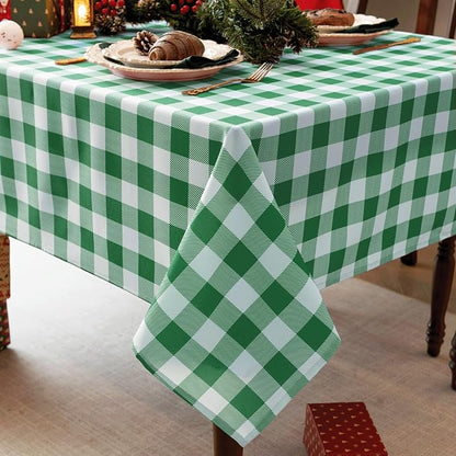 Waterproof Checkered Tablecloth Fabric by Essifunia