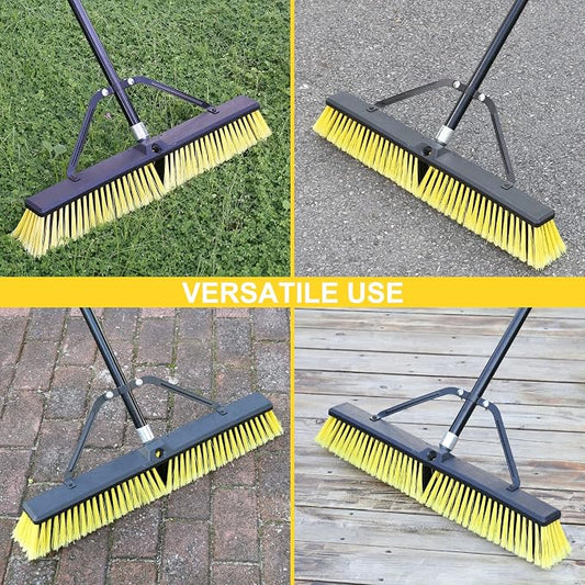 24 Inches Push Broom Outdoor Heavy Duty Broom - Image 2