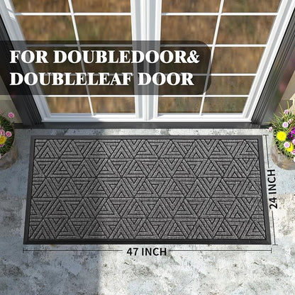 Yimobra Large Door Mat 47x24, All-Weather Waterproof Non-Slip Welcome Matt - Image 2