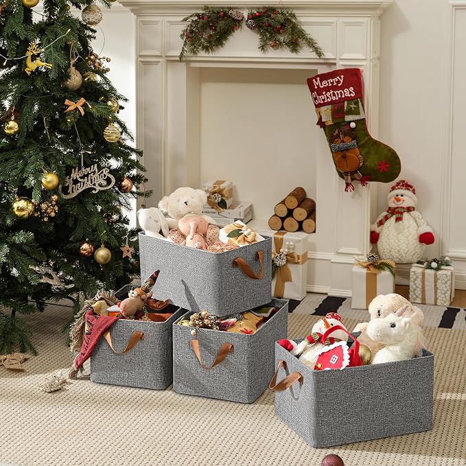 GRANNY SAYS Closet Storage Baskets, Collapsible Fabric Storage Bins - Image 2