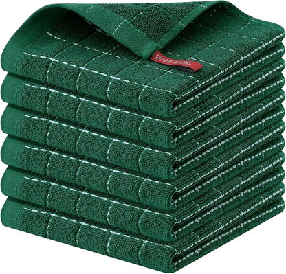 Homaxy 100% Cotton Terry Kitchen Dish Cloths, Ultra Soft and Absorbent Dish by Homaxy