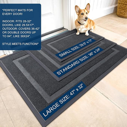 OLANLY Front Door Mat Indoor Outdoor Entrance, Waterproof All-Season, - Image 3