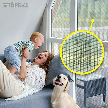 Grey Window Screen Repair Tape, 4 in X 15 FT, Screen Repair Kit - Image 4