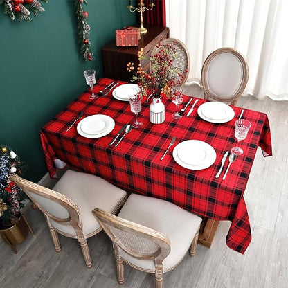 Gingham Xmas Tablecloth Fabric - Image 8