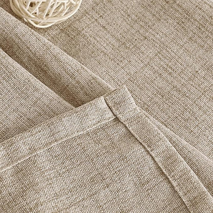 YoungsTex Oatmeal Linen Curtains 36 Inch Length - Image 9