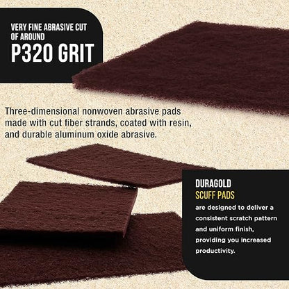 Dura-Gold Premium 6" x 9" Maroon General Purpose Scuff Pads, Box of 10 - Image 3