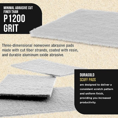 Dura-Gold Premium 6" x 9" White Light Duty Scuff Pads, Box of 10 - Image 3