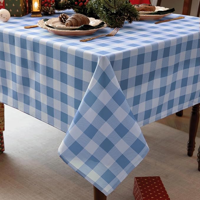 Waterproof Plaid Tablecloth Fabric by Essifunia