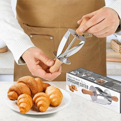 Stainless Steel Croissant Cutter, Irregular Roller Cutter - Image 4