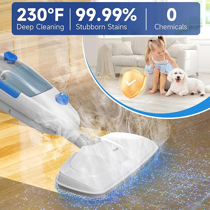 Steam Mop for Floor Cleaning, 10in1 Multi Purpose Handheld Steamer Cleaner - Image 3
