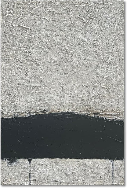 NANKAI Hand-painted Minimalism Black and Gray Art Oil painting Canvas Abstract by NANKAIOilPaintingArt