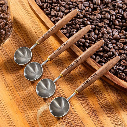 4PCS Wood Scoops for Jars Wooden Scoops for Canisters 1Tbsp Measuring Spoons - Image 3