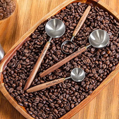 4PCS Wood Scoops for Jars Wooden Scoops for Canisters 2Tbsp + 1Tbsp Measuring - Image 4