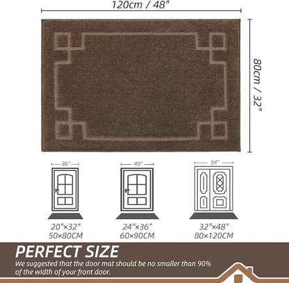 BEQHAUSE Door Mat 32" x 48", Non-Slip Door Mats Indoor Entryway Rugs Washable - Image 2