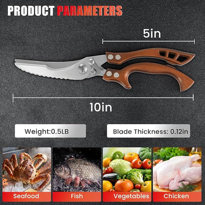 ANDONG Kitchen Scissors, Heavy Duty Professional Poultry Shears, Stainless - Image 7