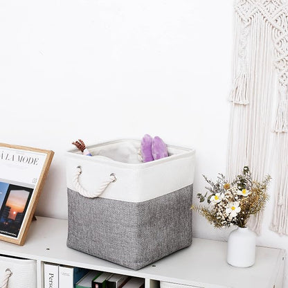11 x 11 Inch Storage Cubes, 6 Pack Large Collapsible Fabric Storage Bin - Image 5