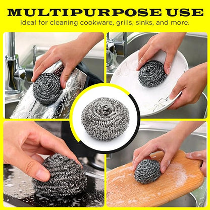 6 Pcs Simba Stainless Steel Wool Scrubber Pads - Image 5