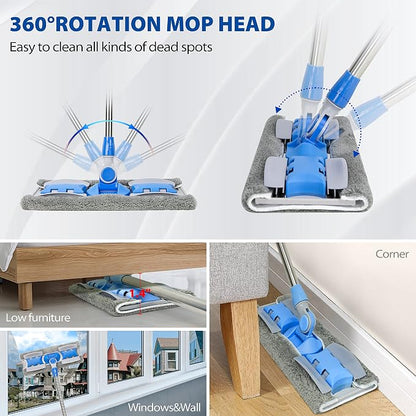 Professional Microfiber Hardwood Floor Mop, Flat Mops - Image 4