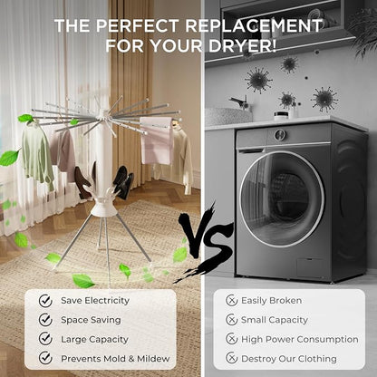Clothes Drying Rack Foldable, Portable 4-Legged Laundry Drying Racks, Shoe - Image 6