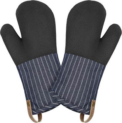 Cuisinart Heritage Kitchen Oven Mitts – Heat-Resistant Kitchen Mitts by BestBrands
