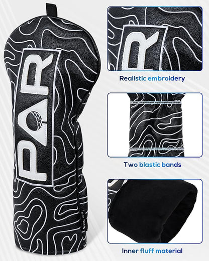 Big Teeth Golf Club Covers Full Set Driver Headcover Fairway Wood Hybrid Golf - Image 6