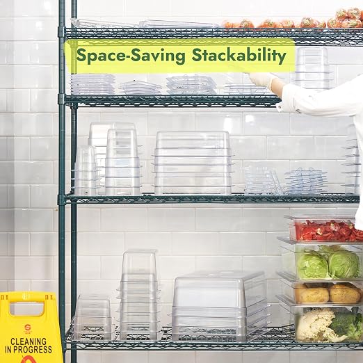 CURTA 6-Pack 1/3 Size 4" Deep NSF Polycarbonate Food Pans - Image 5