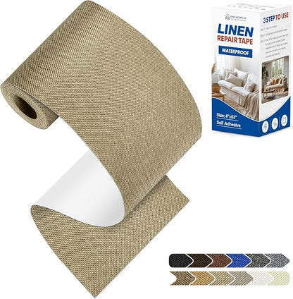 KING MOUNTAIN Linen Repair Patches, Self-Adhesive Fabric Patches, 4 X 63 inch by ForABetterHomeLife