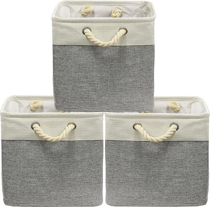 SIMPLE HOUSEWARE Fabric Storage Cubes, 3 Pack - Image 3