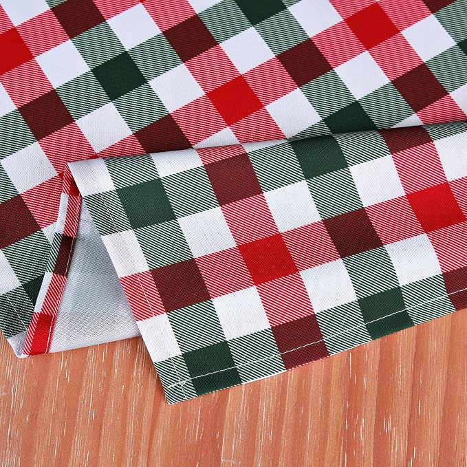 Waterproof Christmas Plaid Tablecloth Fabric - Image 7