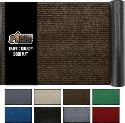 GORILLA GRIP Traffic Guard Door Mat, Heavy Duty Welcome Mats, Commercial Office by GorillaGrip