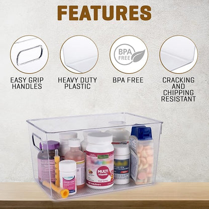Clear Plastic Storage Bins, Pantry Organizers and Storage Containers Fridge - Image 6