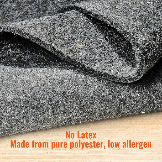 VEVOR Rug Pad Without Slip Resistance, Protective Cushioning Carpet Pad - Image 3