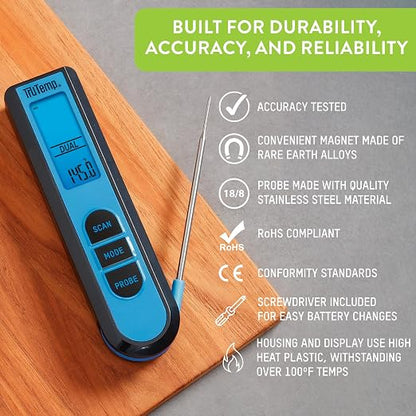 Taylor TruTemp Dual Instant Read Infrared Meat and Food Thermometer, Digital - Image 2