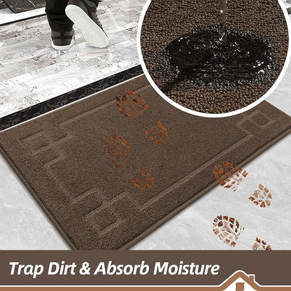 BEQHAUSE Door Mat 24" x 60", Non-Slip Door Mats Indoor Entryway Rugs Washable - Image 4